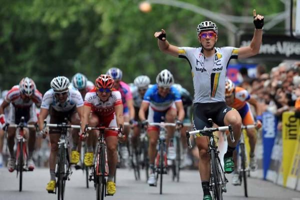 John Degenkolb (HTC-Highroad) wins stage two of the Criterium du Dauphine.