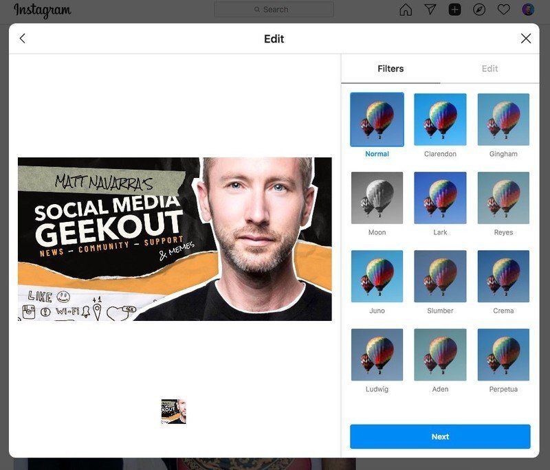 Instagram Create From Desktop