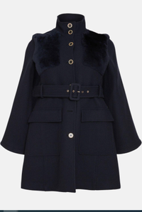 Plus Size Cape Coat, was $834 now $667.20 &nbsp;(was £485, now £388) | Karen Millen