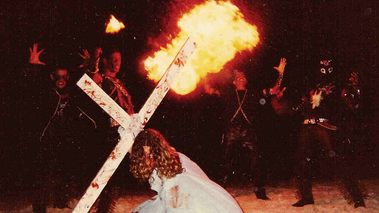 Mystifier posing for a photograph in the late 1980s