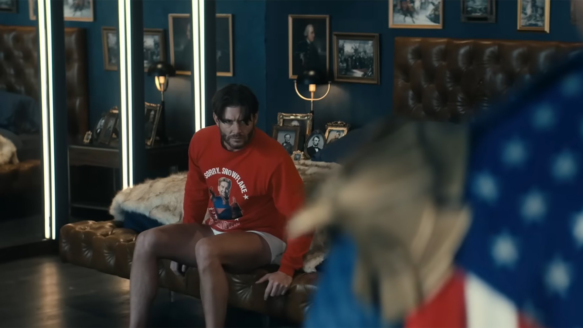 Homelander waking Soldier Boy in The Boys season 5