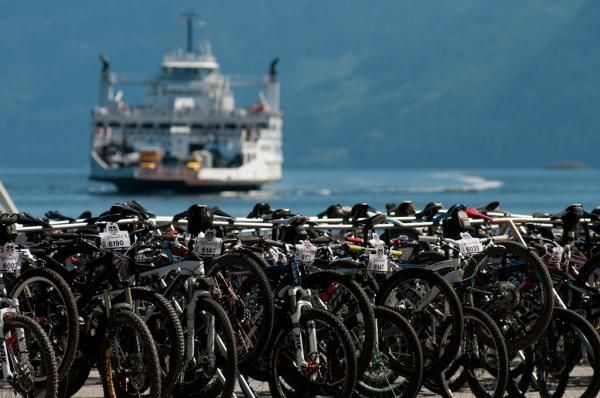 Bikes gets a ferry ride in the BC Bike Race