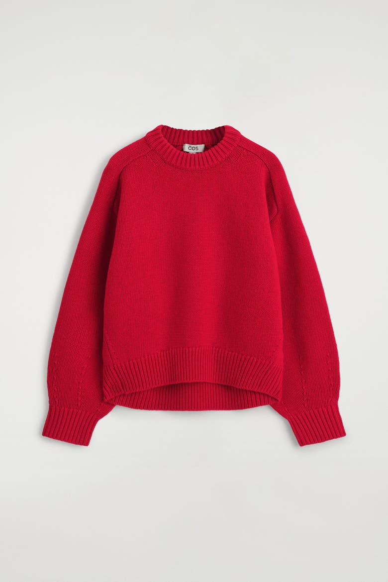 Rounded Wool Crew-Neck Sweater