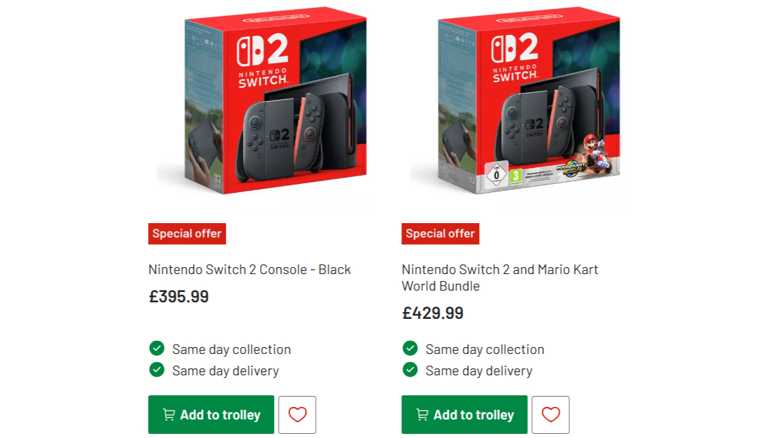 Argos Switch 2 pre-order