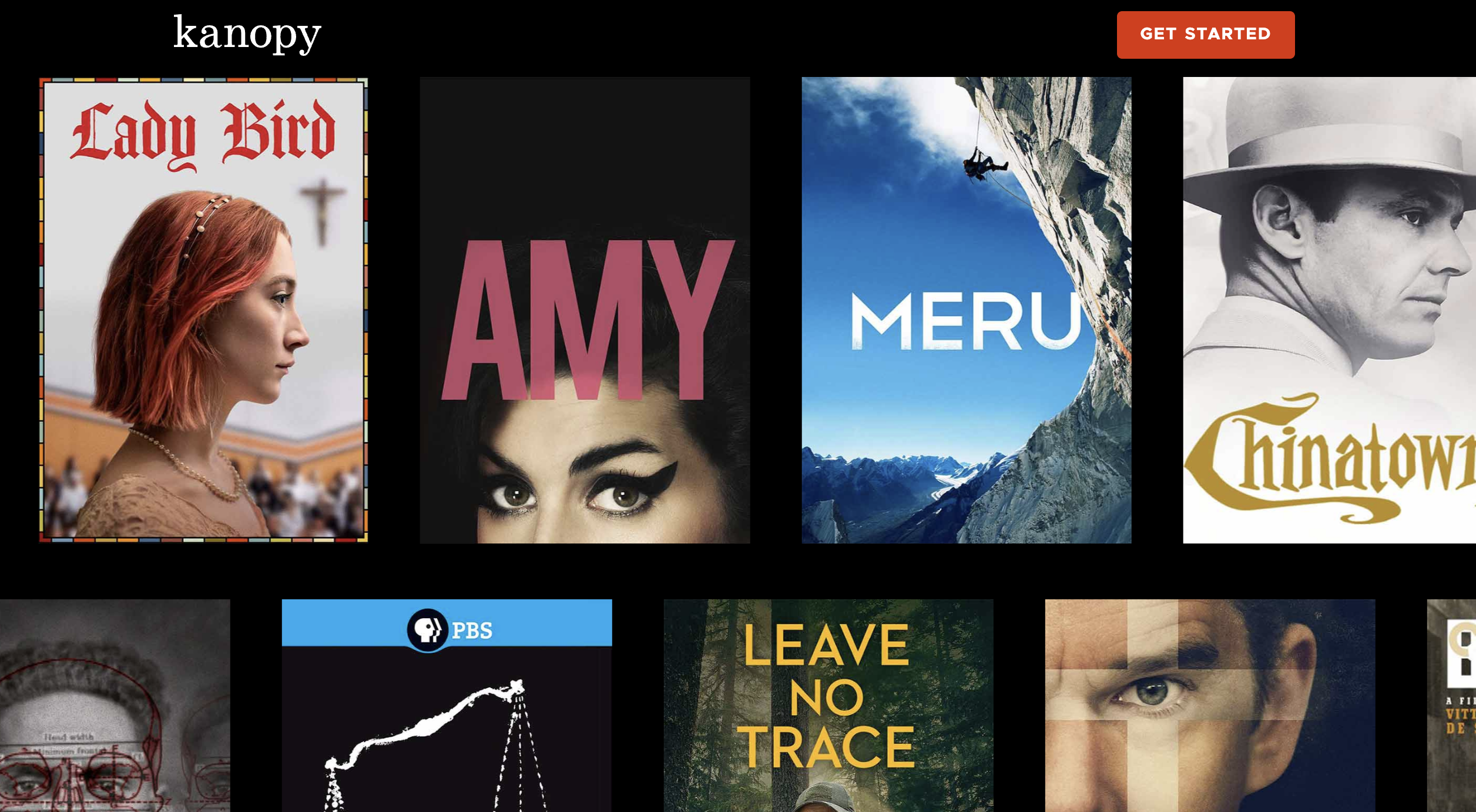 Kanopy homepage