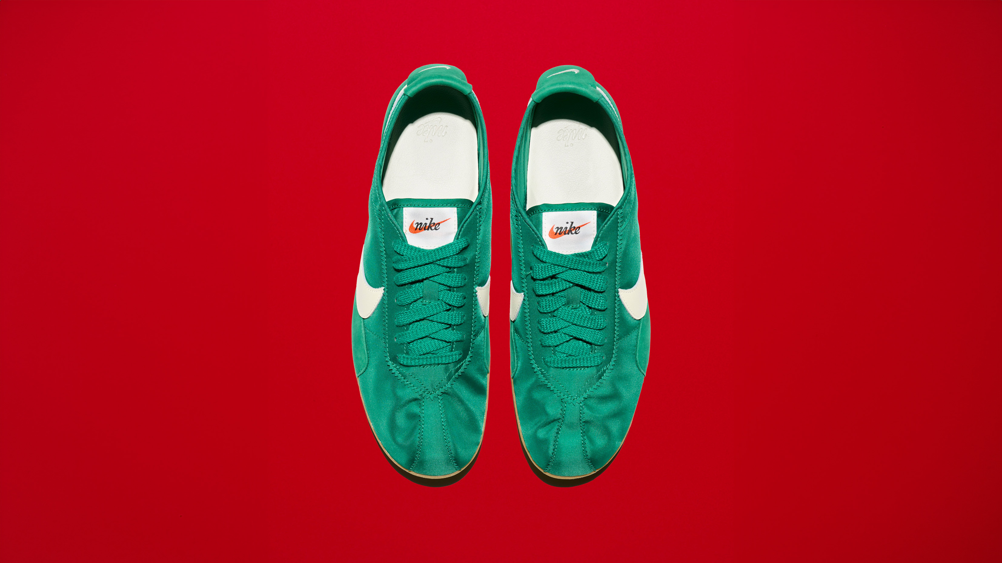 Nike Swoosh on a pair of sneakers
