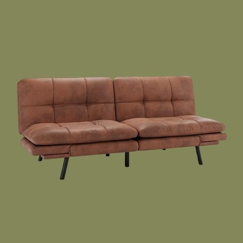 Dunelm, Harrison Quilted Faux Leather Clic Clac Sofa Bed