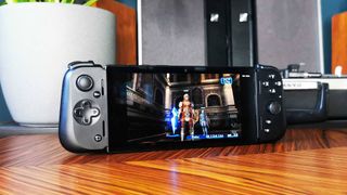 Razer Edge with Final Fantasy 12 gameplay on screen