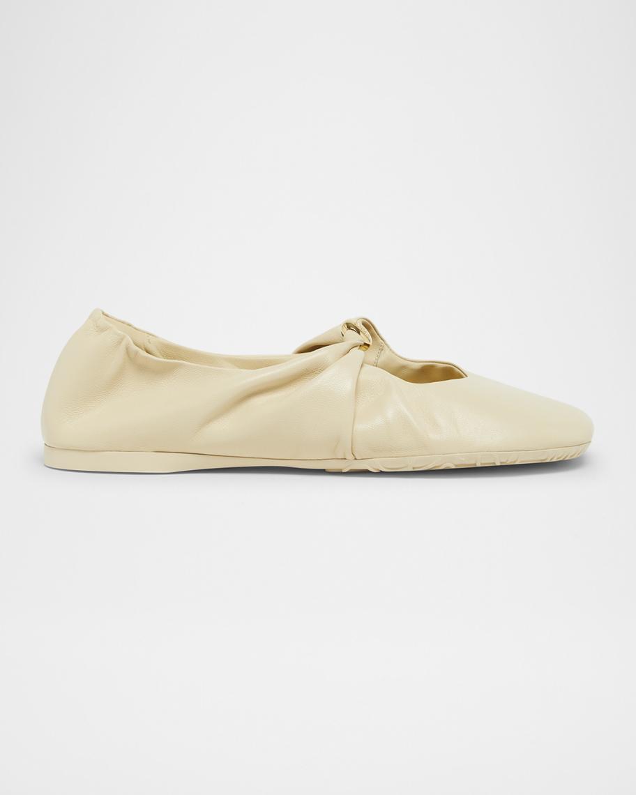 Pebble Soft Leather Ballerina Flats