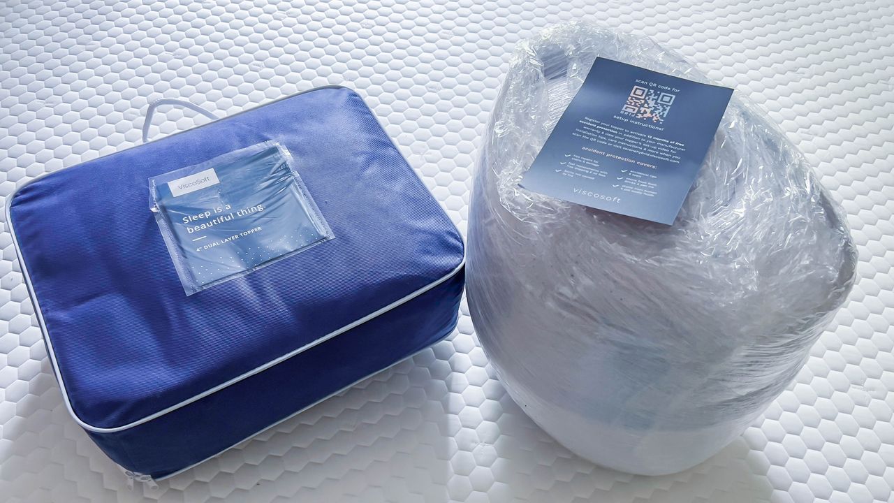 Viscosoft Serene Hybrid mattress topper in packaging