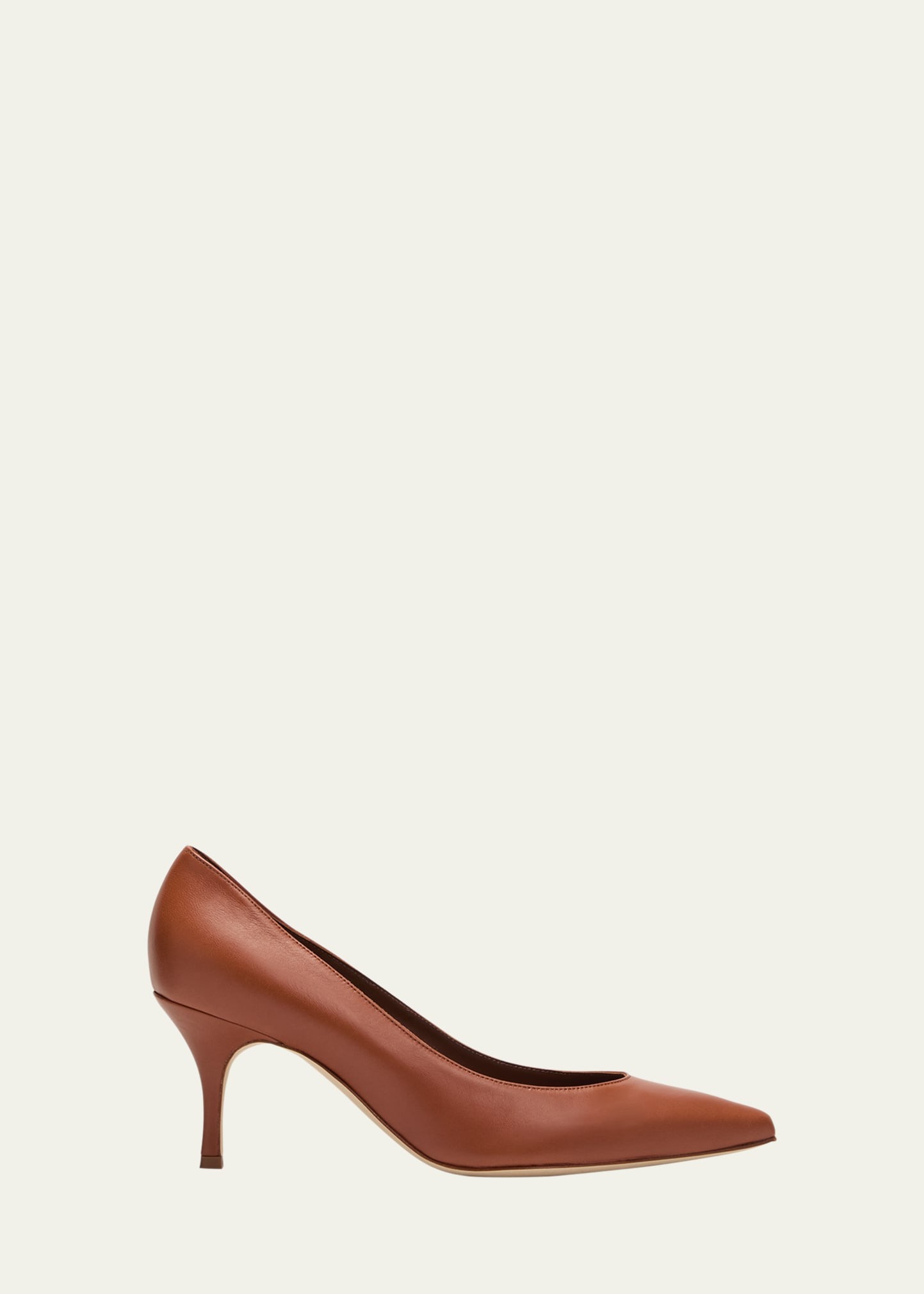 Manolo Blahnik, Kietta Leather Stiletto Pumps in Brown