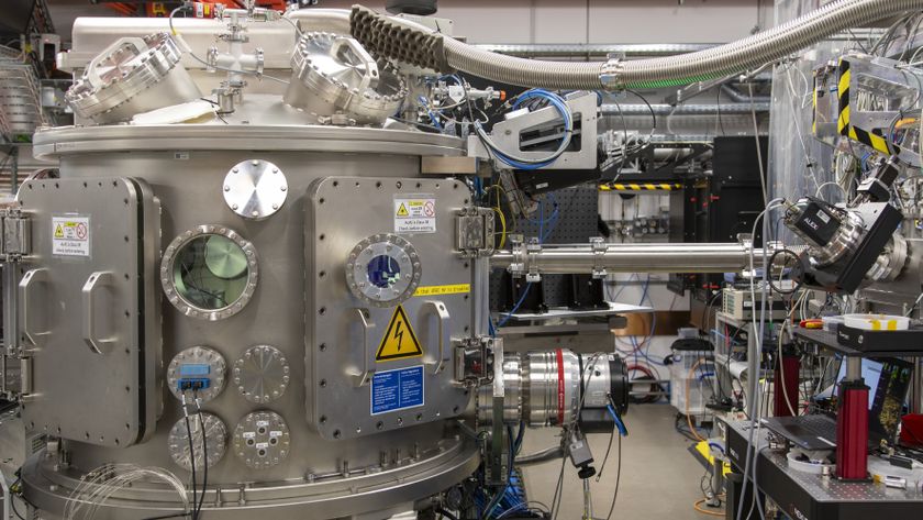 A photograph of the High Energy Density (HED) instrument of the European XFEL. 