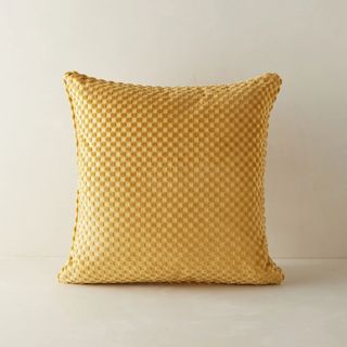 yellow square cushion