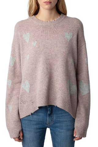 Zadig & Voltaire Markus Ws Heart Cashmere Sweater 