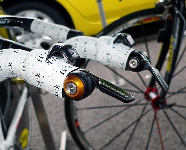 SRAM fitted Millar's shifters with gold-anodized caps.