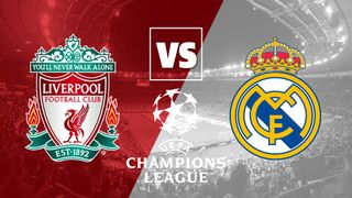 Liverpool vs Real Madrid club badges for the 2022 Champions League Final