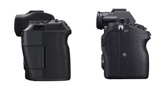 Canon EOS R vs Sony A7iii: Side view