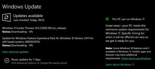 Windows 11 Compatibility Message