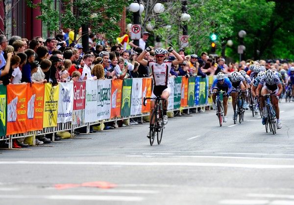 Kirsty Broun (Riverstone CDA) emerges from the field to take the stage 2 victory