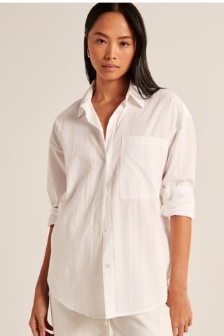 Abercrombie Oversized Linear Textured Shirt