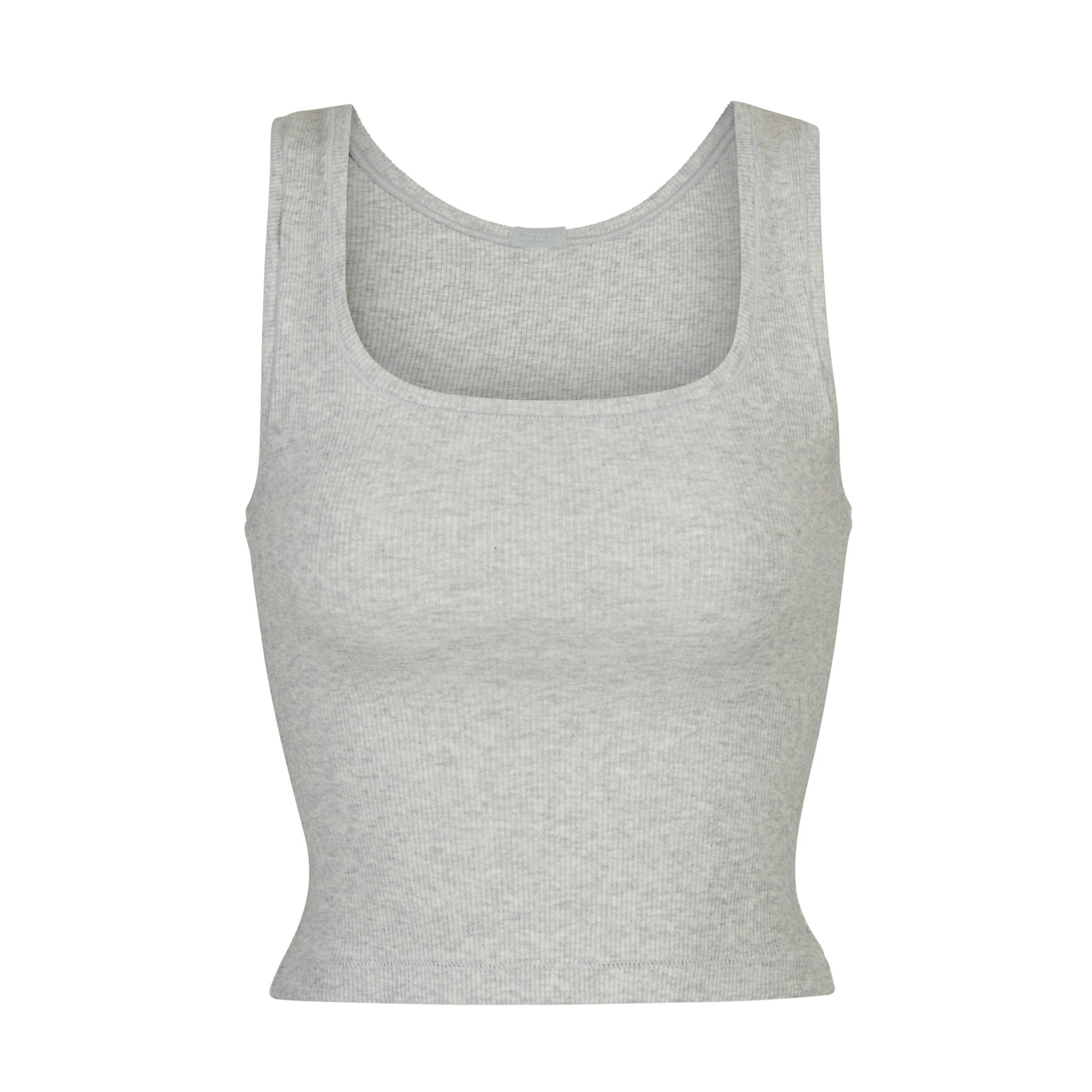 Cotton Rib Tank | Light Heather Grey | Xxs