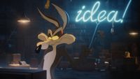 Coyote gets an idea on Coyote vs. Acme.