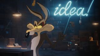 Coyote gets an idea on Coyote vs. Acme.