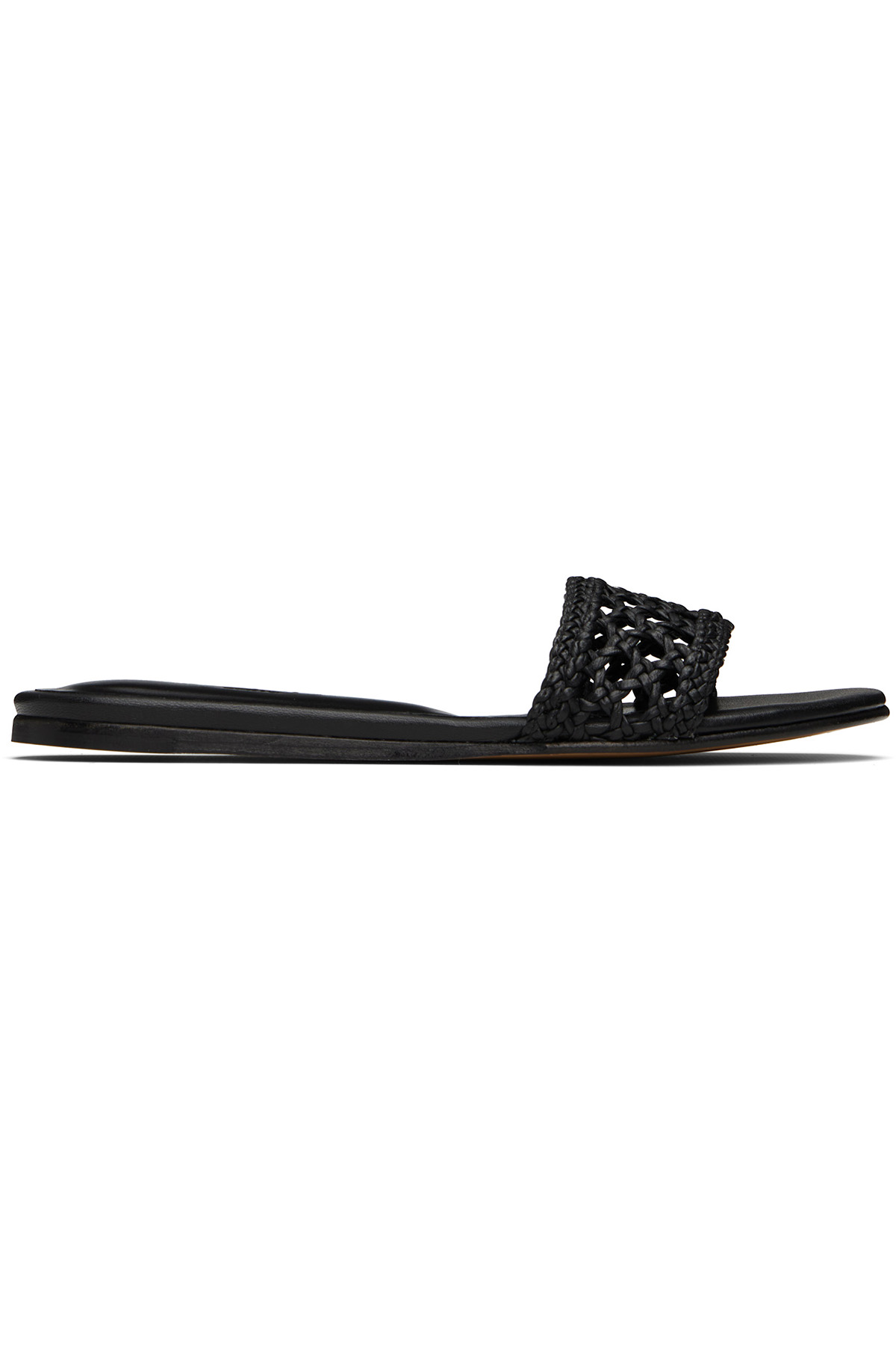 Black Woven Pool Slides