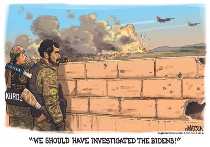 Political Cartoon U.S. Kurds Syria Biden No Quid Pro Quo