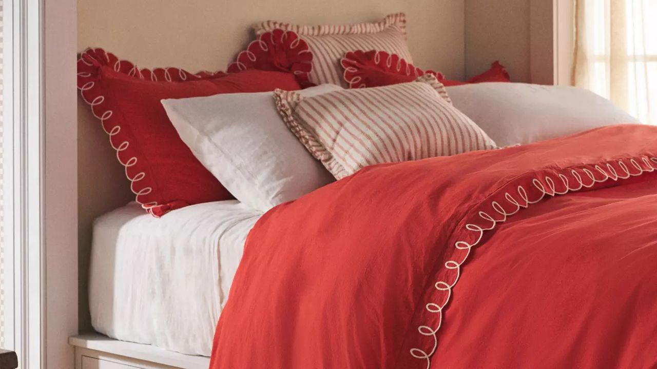 Maeve Looped Organic Percale Duvet Cover