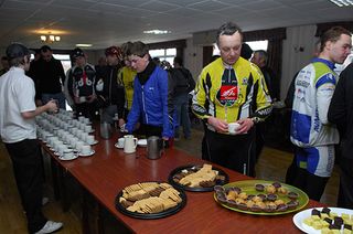 Tea and biscuits back at HQ, Tour de Nock, January 2010