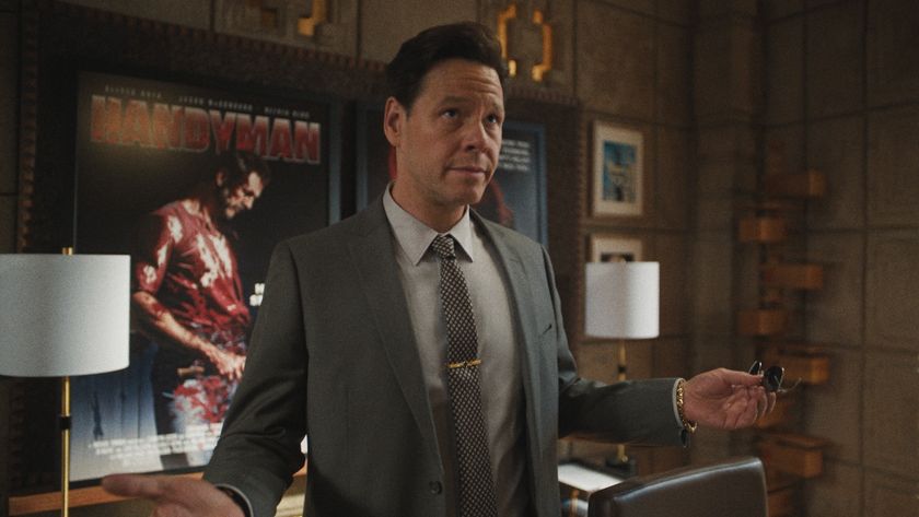 Ike Barinholtz on the set of Sal Saperstein&#039;s office in Apple TV+&#039;s The Studio