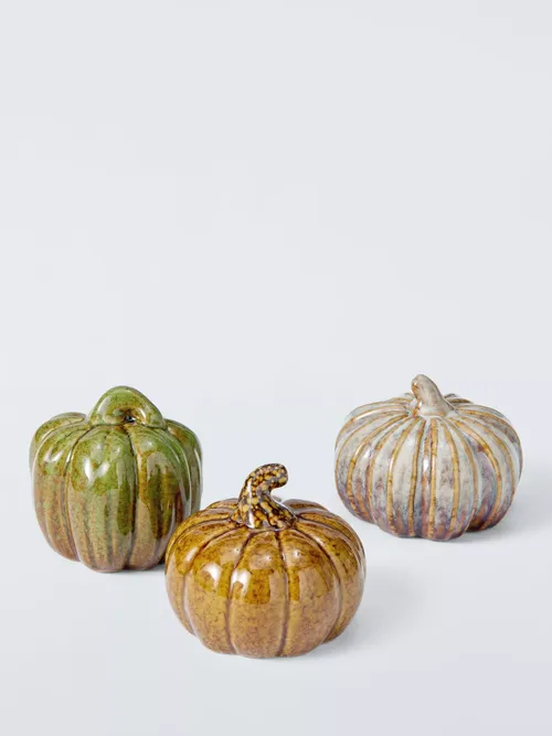 Ceramic Mini Pumpkins, Set of 3