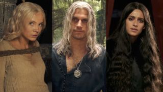 ciri, geralt, and yennefer in the witcher season 3 finale