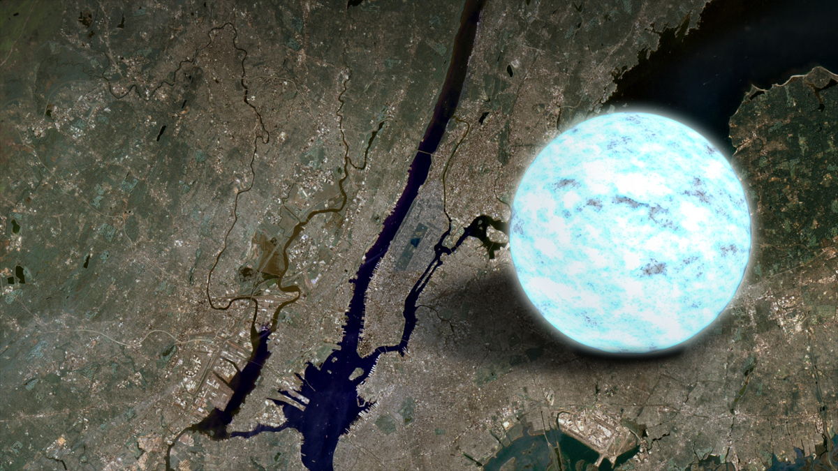 Pulsars and magnetars are types of neutron stars, the crushed core of a star that has exploded. Neutron stars crush half a million times more mass than Earth into a sphere no larger than Manhattan. Some of these objects spin at 43,000 revolutions per minute.