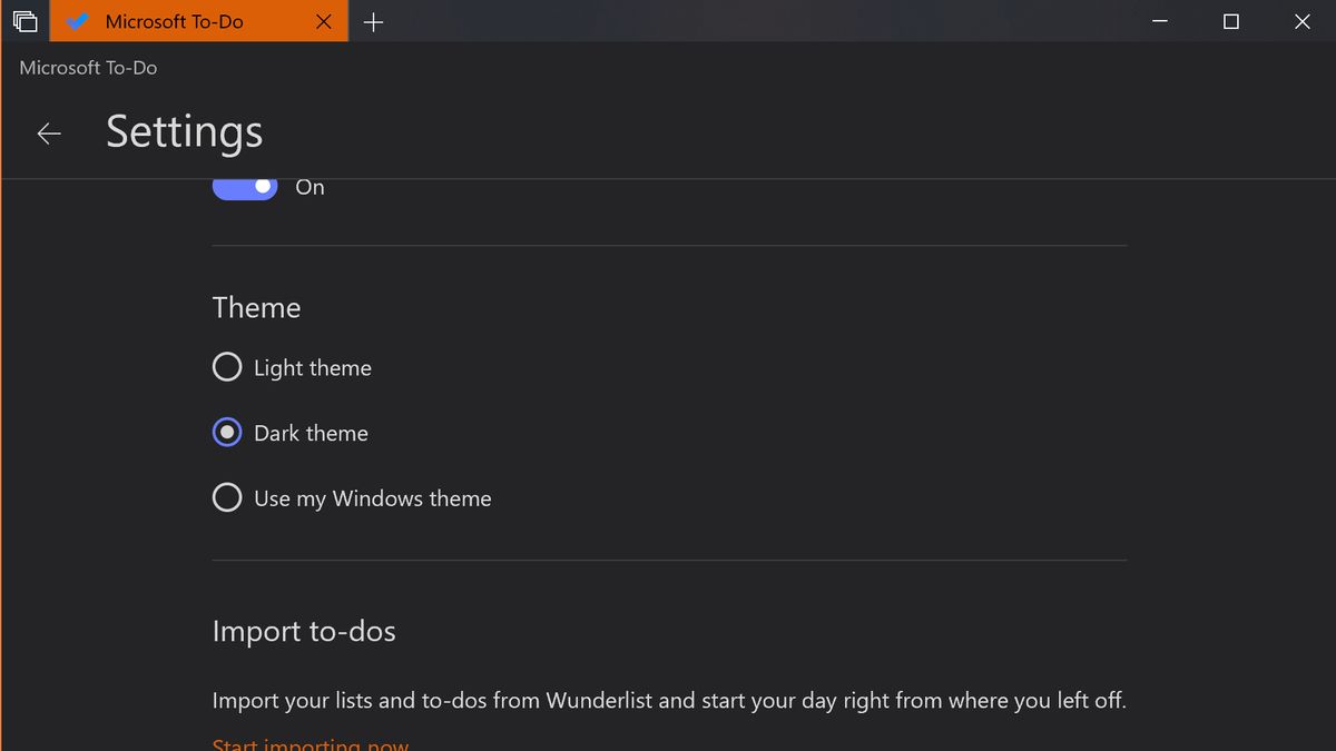 Microsoft takes a trip to the dark side with a new black theme for To