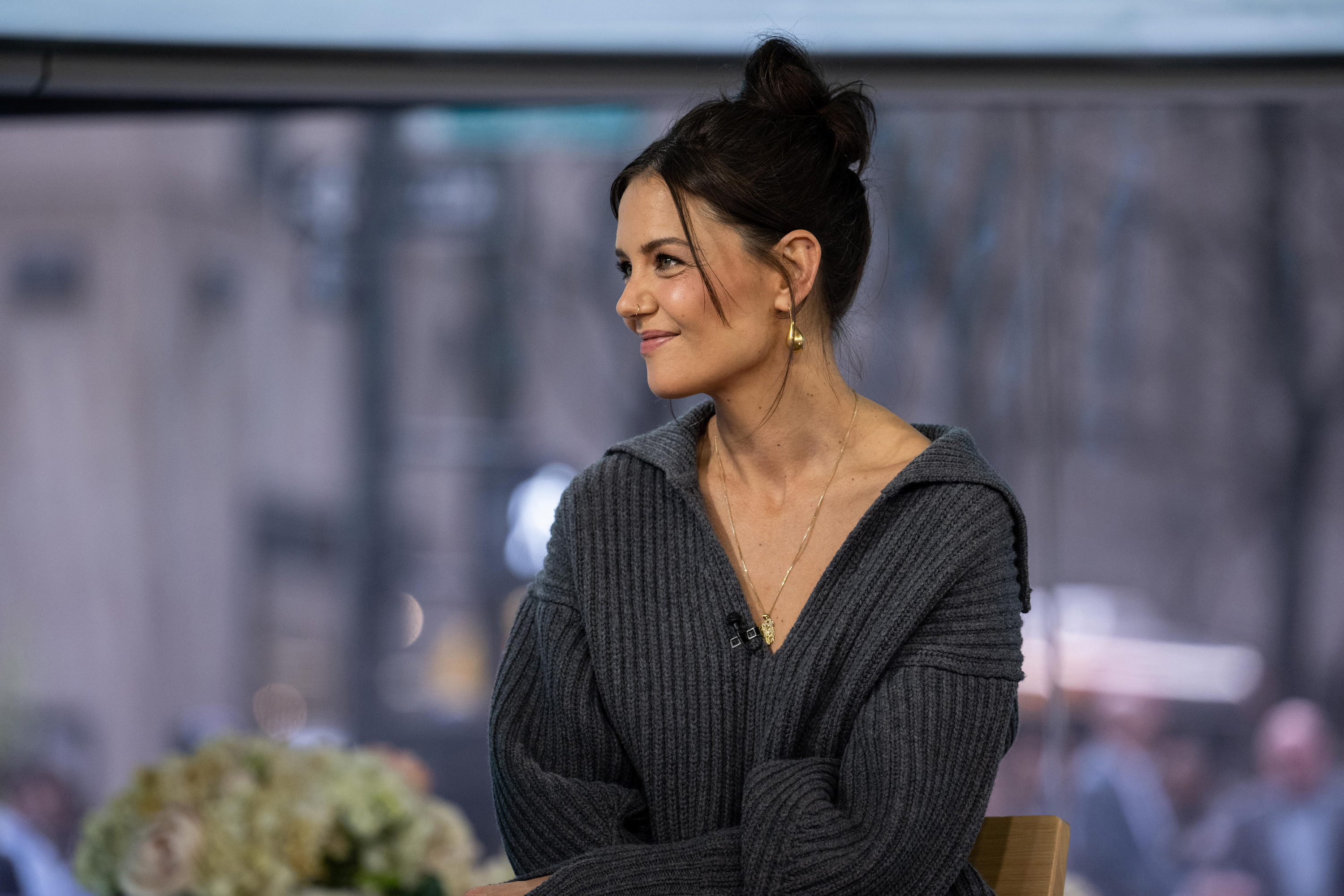 TODAY -- Pictured: Katie Holmes on Wednesday, April 12, 2023 -- (Photo by: Nathan Congleton/NBC)