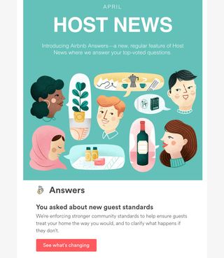 Airbnb's newsletter
