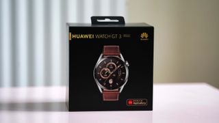 Huawei Watch GT 3 box on a table