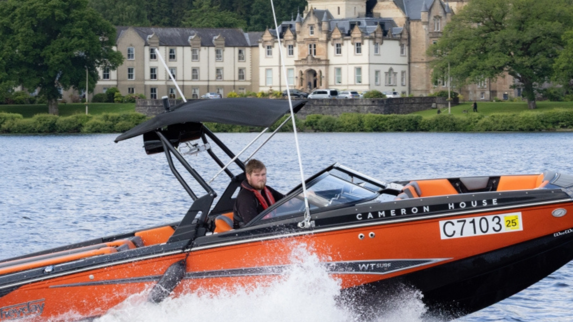 Speedboating on Loch Lomond