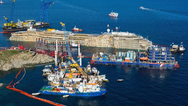 The Costa Concordia salvage operation in Giglio