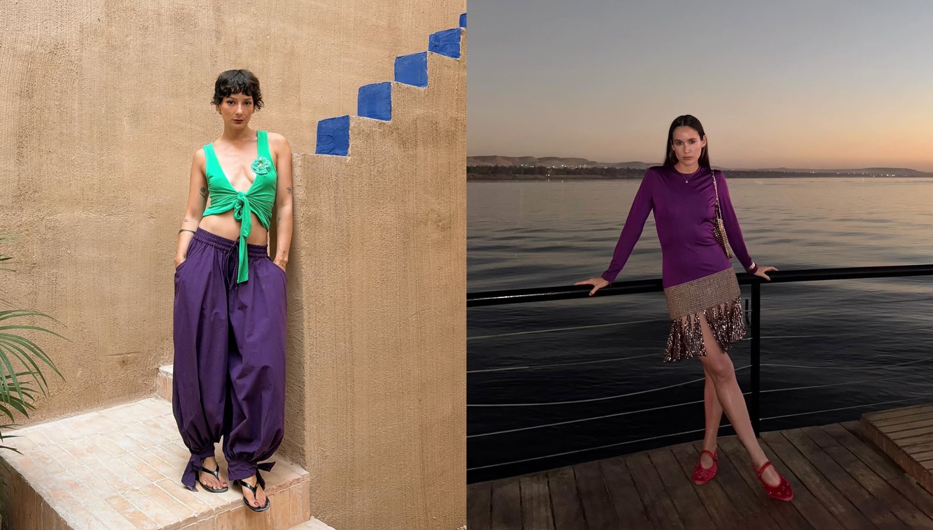 Influencers wearing purple
