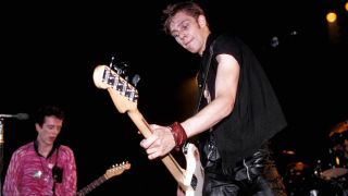 Ebet Roberts/Getty Images SEPTEMBER 20 1979: PALLADIUM Photo of Paul SIMONON and Joe STRUMMER and CLASH, Joe Strummer and Paul Simonon performing live onstage