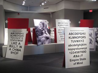 The exhibits are printed on honeycomb cardboard