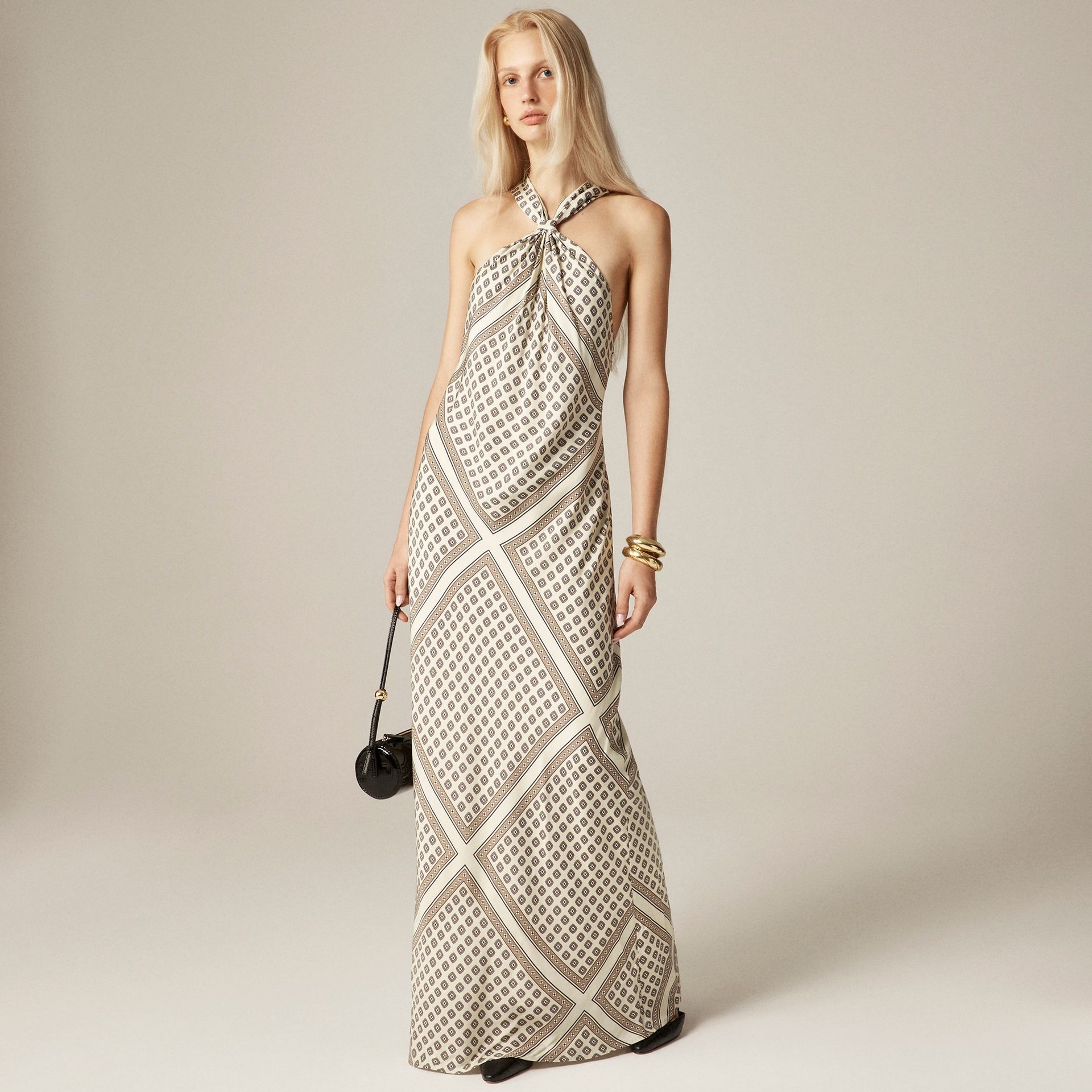Collection Halter Slip Dress in Foulard Print