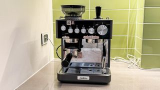 Sunbeam Origins Sense espresso machine on a kitchen counter