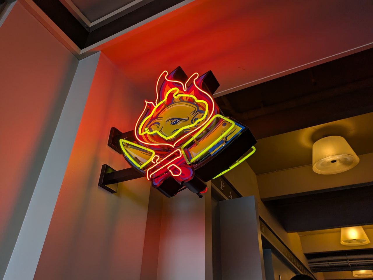 Neon sign shot by Pixel 8a