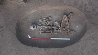 A skeleton buried in Italy