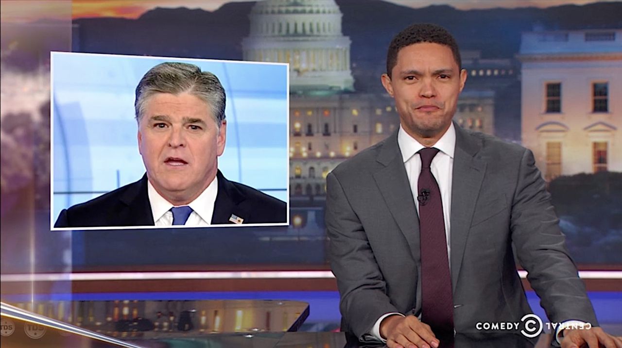 Trevor Noah puts Sean Hannity into a rap battle