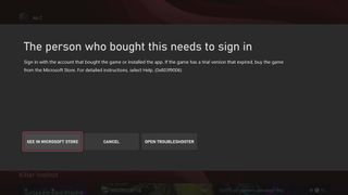 Xbox Error Person Bought This Needs To Sign In